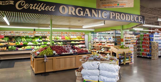 Sale on organic and natural groceries